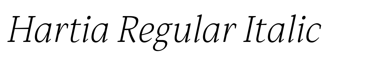 Hartia Regular Italic